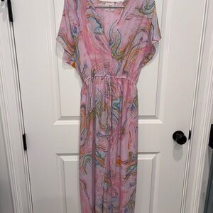 Buddy Love Pink Multicolor High Low Dress